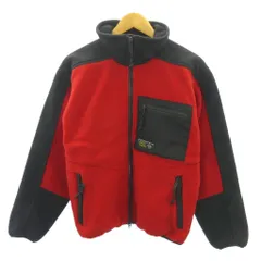 マウンテンハードウェア MOUNTAIN HARD WEAR ヴィンテージ 90s フリースジャケット ブルゾン POLARTEC製生地 USA製 M 赤 黒 レッド ブラック 0211 IBO88のサムネイル