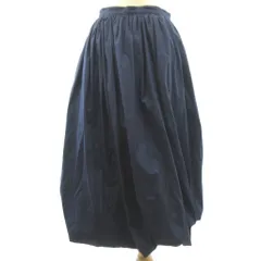 マルニ MARNI 美品 24SS パフボールヘム スカート バルーン ロング ギャザー 紺 ネイビー 40 160/66Aのサムネイル