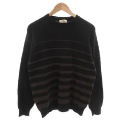 トラサルディ TRUSSARDI セーター ニット カシミヤ 48 ブラウン ネイビー ボーダー /FF ■YHS13のサムネイル