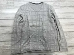 NICOLE CLUB FOR MEN ニコルクラブフォーメン タータンチェック 長袖 Tシャツ カットソー グレー 46 メンズ 綿60%、ポリエステル40%のサムネイル