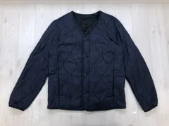 ユニクロ UNIQLO アメカジ ミリタリー ひょうたんキルティング ウォームパデット ミリタリージャケット 黒 S メンズ ナイロン100%のサムネイル