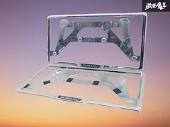 SUBARU スバル 純正 メッキ ナンバーフレーム 枠 2枚セット BRZ XV WRX STI BRZ レヴォーグ アウトバック ヴィヴィオ プレオ 棚A-6のサムネイル