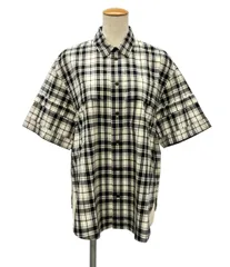 エンフォルド エム 半袖シャツ モノトーンチェック柄 オーバーサイズ 300HS230-2750 レディース SIZE 38 (M) ENFOLD Mのサムネイル