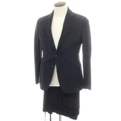 【中古】エストネーション ESTNATION ストレッチ ポリエステル ポリウレタン 2つボタンスーツ ブラック【サイズ上L/下S】【メンズ】のサムネイル