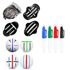 YINKE Golf Ball Line Marker 8-Piece Set: Compact, Lightweight, and Portable; ABS High-Precision Alignment Tool (ym)