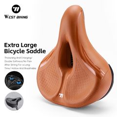 WEST BIKING Bicycle Saddle, Wide and Comfortable Seat Cushion, for MTB/Road Bikes