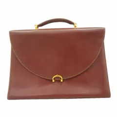 【6ge5837】カルティエ ビジネスバッグ マスト レザー ボルドー ゴールド金具【中古】メンズのサムネイル