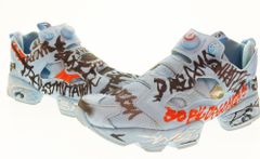 ヴェトモン VETEMENTS Reebok InstaPump Fury リーボック ポンプフューリー落書き2.0 DV8093 メンズ靴 スニーカー ブルー 29cm 103S-1732