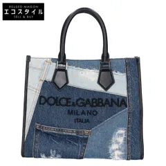 DOLCE&GABBANA　ドルチェアンドガッバーナ　BM2012 ロゴエンブロイダリー デニムパッチワーク ショッピングバッグのサムネイル