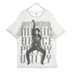 VINTAGE (ヴィンテージ) 90S JANET JACKSON RHYTHM NATION TOUR TEE ジャネットジャクソン 両面プリント半袖カットソーTシャツ ホワイトのサムネイル