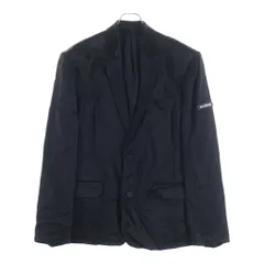 BALENCIAGA (バレンシアガ) シワ加工 アームラバーロゴ テーラードジャケット ブラック 674431 TL028のサムネイル
