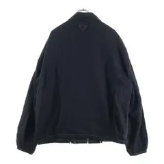 PRADA (プラダ) トライアングルロゴ ステッチデザイン リネン ジップアップ ジャケット ブルゾン ブラック SGC767 S000 11T7のサムネイル