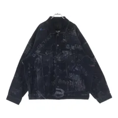 BALENCIAGA (バレンシアガ) 25AW クレヨングラフィックデザイン オーバーサイズ デニムジャケット Gジャン ブラック E62U 857181 TTWA8のサムネイル