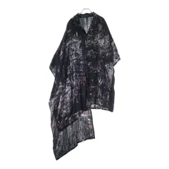 Yohji Yamamoto POUR HOMME (ヨウジヤマモト プールオム) LINING PRINTED LONG CAPE JACKET ライニング プリンテッド ロング ケープジャケット ブラック HK-J54-407のサムネイル