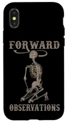 iPhone X/XS Praying Skeleton Forward Observation Cool Art スマホケース