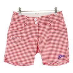 サイズ：M FILA GOLF フィラゴルフ ショートパンツ ギンガムチェック柄 レッド系 [240101748478] ゴルフウェア レディース ストスト