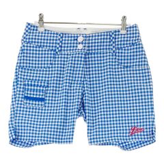 サイズ：M FILA GOLF フィラゴルフ ショートパンツ ギンガムチェック柄 ブルー系 [240101748479] ゴルフウェア レディース ストスト