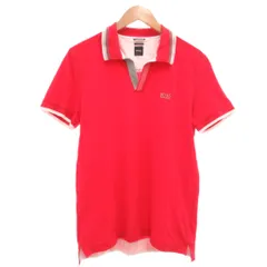 ヒューゴボス HUGO BOSS ポロシャツ M 赤 レッド Vネック 半袖 /SCのサムネイル