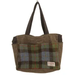 ハリスツイード Harris Tweed MON CHERE トートバッグ チェック ブラウン系 ■GY99のサムネイル