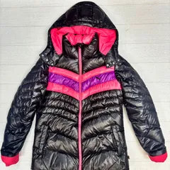 (s4462)PUMA プーマ ダウンジャケット ピンク ブラック Mのサムネイル