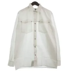 ヴェルサーチジーンズ VERSACE JEANS COUTURE シャツ 長袖 無地 コットン 白 ホワイト L ■GY99のサムネイル