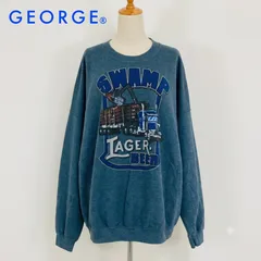 GEORGE ジョージ スウェット トレーナー 2XL ビッグサイズ SWAMP LAGER BEER トラック プリント 古着 オーバーサイズ #K059-1のサムネイル