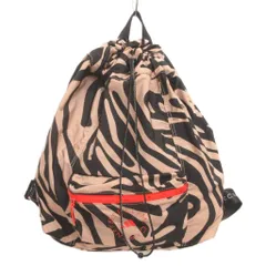 アディダス バイ ステラマッカートニー adidas by Stella McCartney ASMC GYMSACK リュックサック デイパック 総柄 アニマル柄 黒 ベージュ ブラック 鞄のサムネイル