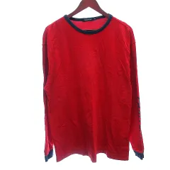 ノーティカ NAUTICA カットソー Tシャツ ロンT パイピング プリント 長袖 XL 赤 レッド /AUのサムネイル