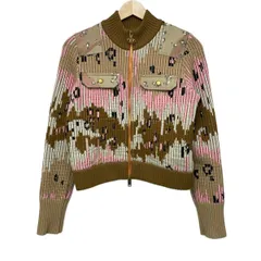 ディーゼル ブルゾン サイズS レディース美品  - ベージュ×ライトピンク×マルチ 長袖/FOR SUCCESSFUL LIVING/ニット/ジップアップ/秋のサムネイル