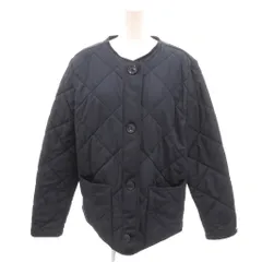 トミーヒルフィガー TOMMY HILFIGER 美品 キルティングジャケット M 紺 ネイビー ノーカラー ボタン留め /SJ ■ECG007のサムネイル