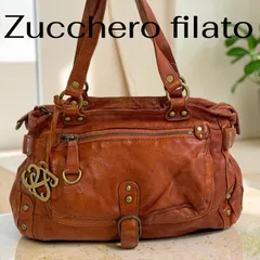 Zucchero filato レザー ショルダーバッグ ブラウンのサムネイル