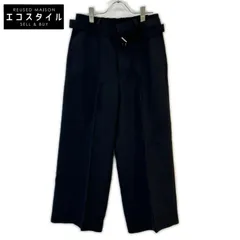 sacai　サカイ　25SS ブラック ベルト付きセンタープレススラックスロングパンツ　25-030639M　1のサムネイル