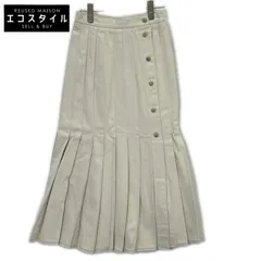 CHANEL　シャネル　国内正規 P20361V11926 03年製 ココボタン コットン プリーツ スカート　34のサムネイル