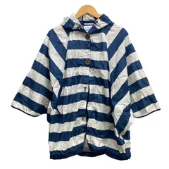 columbia(コロンビア) コート サイズM レディース - 白×ダークネイビー 七分袖/レインコート/収納袋付き/オールシーズンのサムネイル