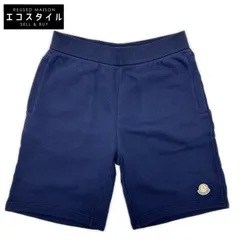 MONCLER　モンクレール　【GENIUS】×MERCEDES-BENZ BY NIGO 25SS SHORTS ネイビー×イエロー コットン ロゴ刺繍 スウェットショーツ　Mのサムネイル