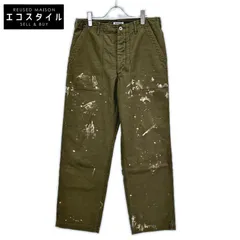 AURALEE　オーラリー　A25AP01BP 25AW オリーブグリーン WASHED BAGGY SATIN BLEACHED BAKER PANTS ペイントブリーチパンツ　5のサムネイル