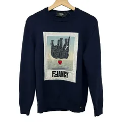 FENDI(フェンディ) 長袖セーター サイズ48 M メンズ エレファントニット FZZ390 A4GT ダークネイビー×ベージュ×マルチ クルーネックのサムネイル