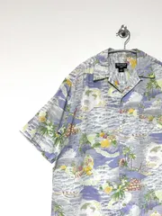 【POLO JEANS CO.】90s S/S アロハシャツ S 総柄 ポロジーンズ ラルフローレン オープンカラー 開襟 半袖 古着のサムネイル