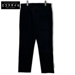 Maison margiela　メゾンマルジェラ　17AW S47302 ブラック コットンツイル 4ステッチ ストレートチノパンツ　48のサムネイル