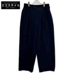 COMMEdesGARCONS HOMME PLUS　コムデギャルソンオムプリュス　ネイビー タック ストレートパンツ　表記消えておりますのサムネイル