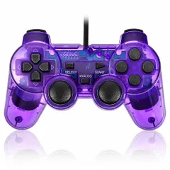 【あの頃の操作感が蘇る】PS2 コントローラー 有線 PS1対応 クリアカラー 振動機能 アナログ対応