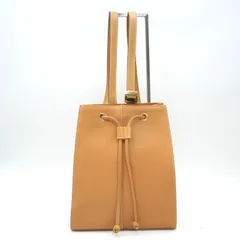 Burberry（バーバリー）ヴィンテージ 巾着 リュックサック バックパック レザー ブラウン ゴールド金具 レディース KS563BH43【中古】のサムネイル