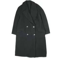 Demi-Luxe BEAMS デミルクス ビームス 日本製 ウールダブルブレストチェスターコート 68-19-0121-126 38 ブラック ドロップショルダー 定価62,700円 アウター g25957のサムネイル