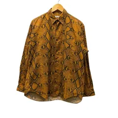 JOHN LAWRENCE SULLIVAN ジョンローレンスサリバン PYTHON PRINTED COTTON REGULAR COLLAR SHIRT 3B001-0219-37 サイズ48 G00185のサムネイル