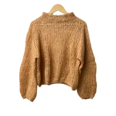Maiami(マイアミ) 長袖セーター サイズS/M レディース美品  ライトブラウン 冬物のサムネイル