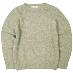 NOR' EASTERLY ノアイースターリー スコットランド製 SHAGGY DOG CREW NECK SWEATER シャギードッグクルーネックニット 34 カーキ セーター プルオーバー トップス g25816のサムネイル