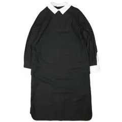 BEAMS BOY ビームスボーイ 19AW ヘリンボーンクレリックシャツワンピース 13-26-0798-803 ONE SIZE BLACK トップス g25837のサムネイル