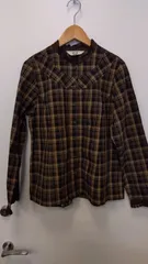 M02　コットンハウスアヤ　イエスタデークロス　Cotton House Aya　Yesterday Cross　トップス　ブラウス　チェック柄　Мサイズ　綿　100%　秋色のサムネイル