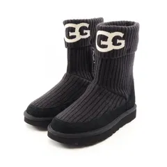 アグ UGG ブーツ ロゴ 1105709 ファブリック スウェード ニットブーツ レディース Used Aのサムネイル