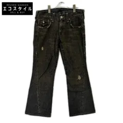 TRUE RELIGION　トゥルーレリジョン　32803 TRM504 ブラック JOEY ブーツカット デニムパンツ　30×33のサムネイル